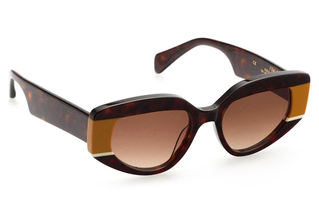 Kaleos Eyehunters - Fowler Sunglasses Dark Brown Tortoise/Mustard/White