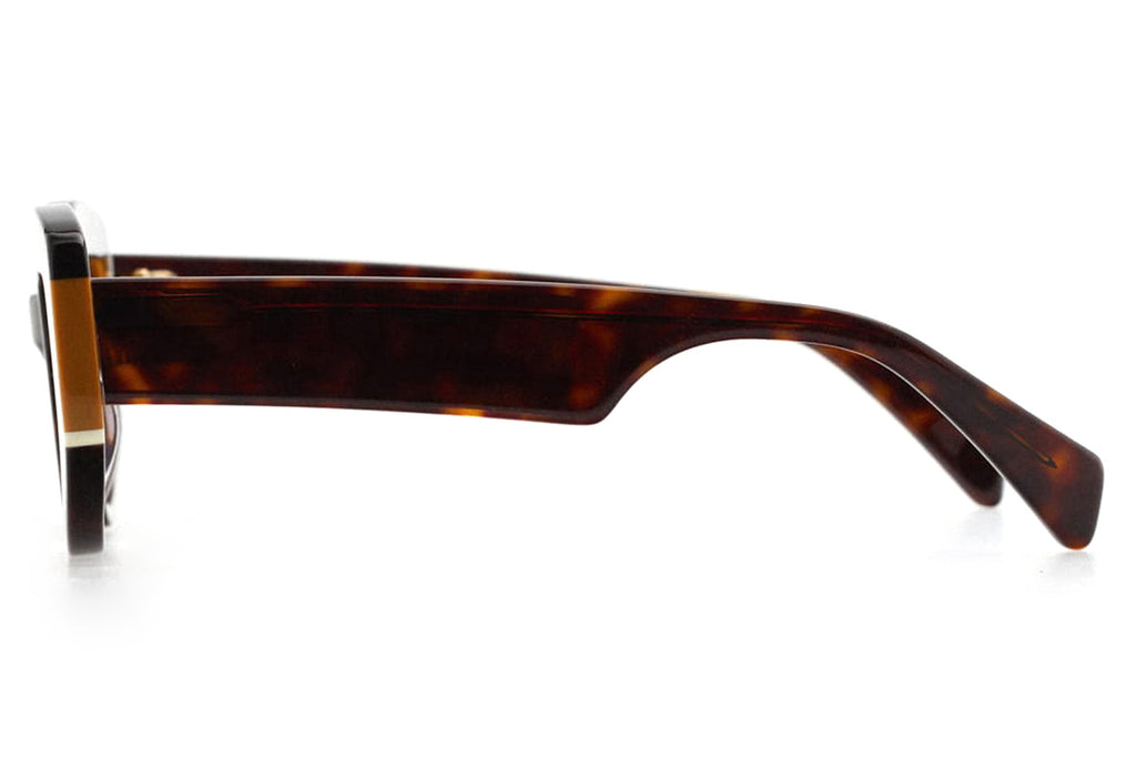 Kaleos Eyehunters - Fowler Sunglasses Dark Brown Tortoise/Mustard/White