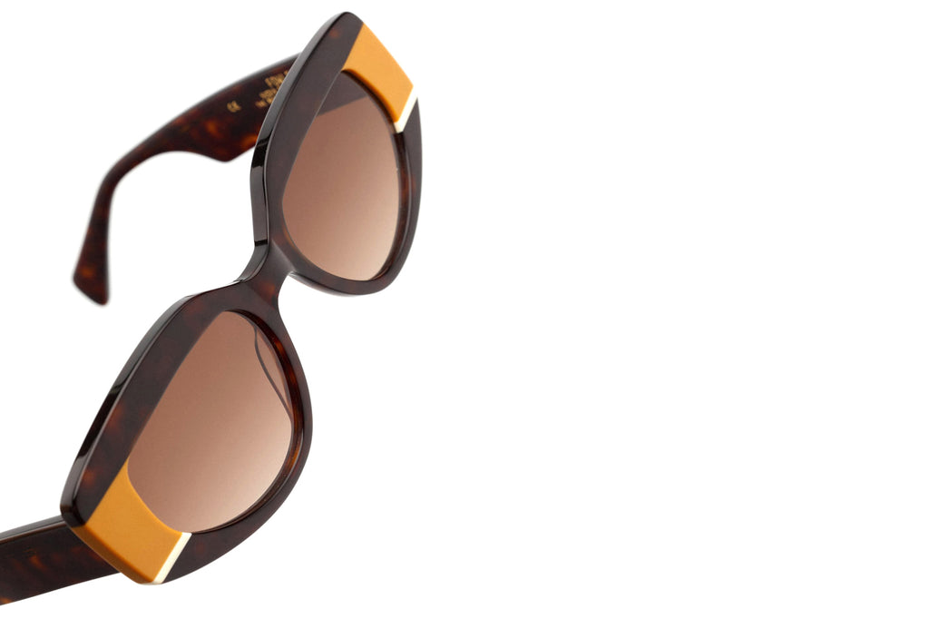 Kaleos Eyehunters - Fowler Sunglasses Dark Brown Tortoise/Mustard/White