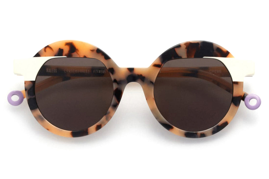 Kaleos Eyehunters - Crewe Sunglasses Spotted Beige Tortoise/White