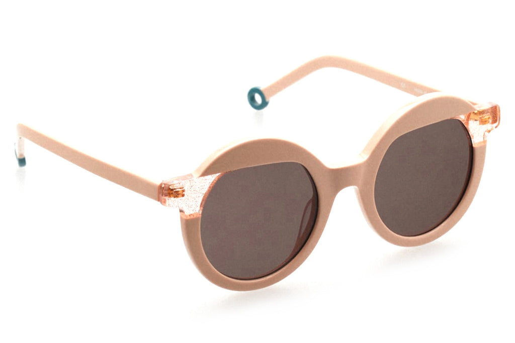 Kaleos Eyehunters - Crewe Sunglasses Peach/Glittery Pink