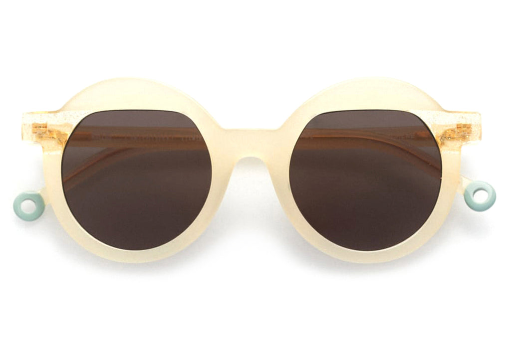 Kaleos Eyehunters - Crewe Sunglasses Translucent Beige/Glittery Beige