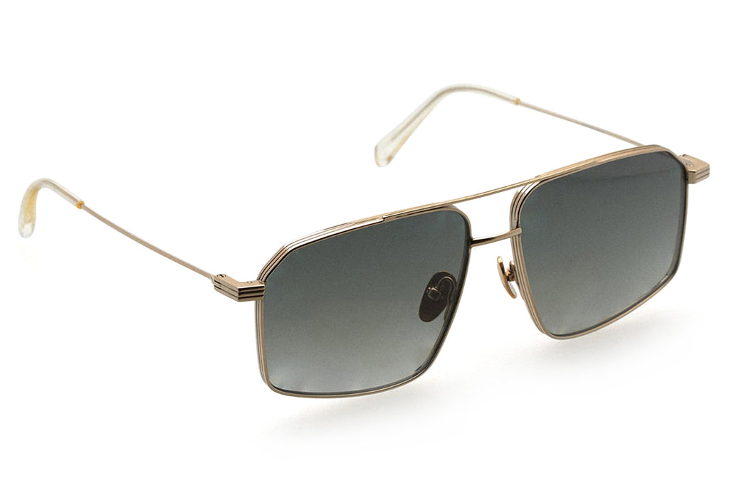 Kaleos Eyehunters - Mansell Sunglasses Gold with Green Lenses