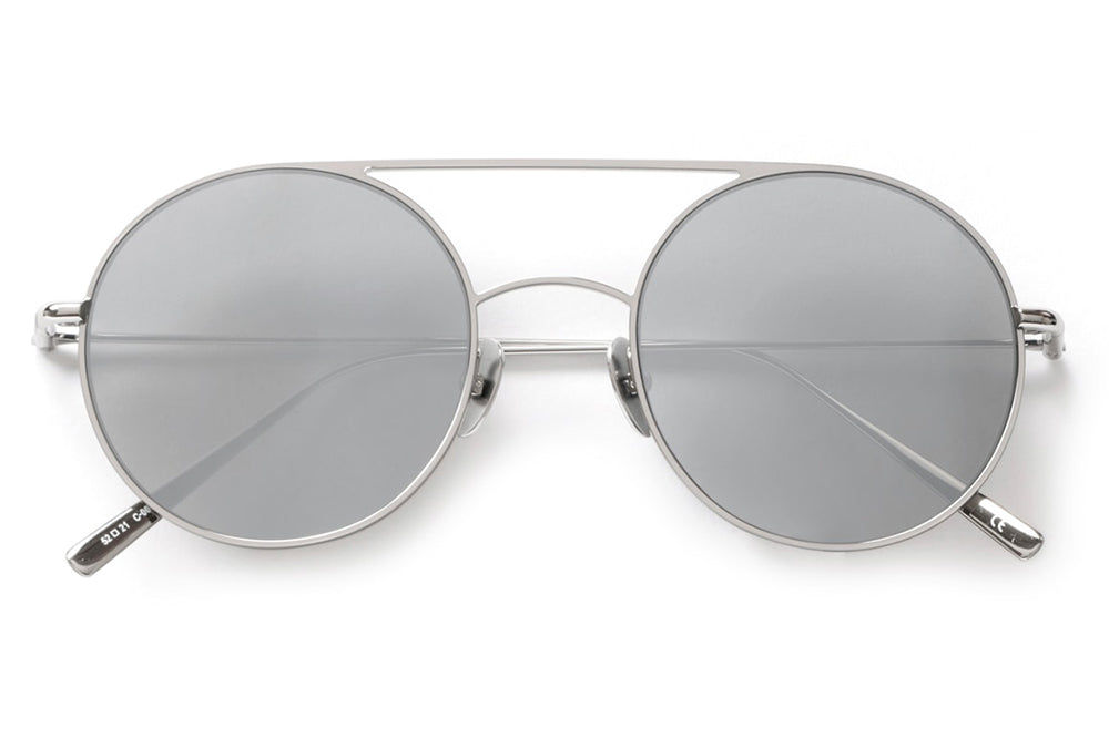 Kaleos Eyehunters - Borden Sunglasses Silver with Silver Mirror Lenses
