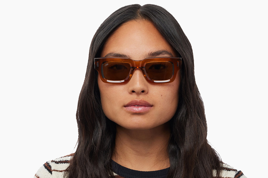 AKILA® Eyewear - Ares Raw Sunglasses Caramel w/ Brown Lenses