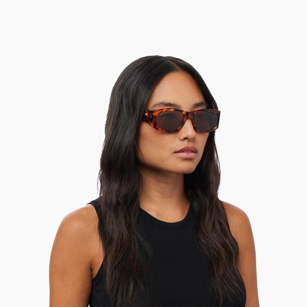 AKILA® Eyewear - Eazy Sunglasses Red Havana w/ Brown Lenses