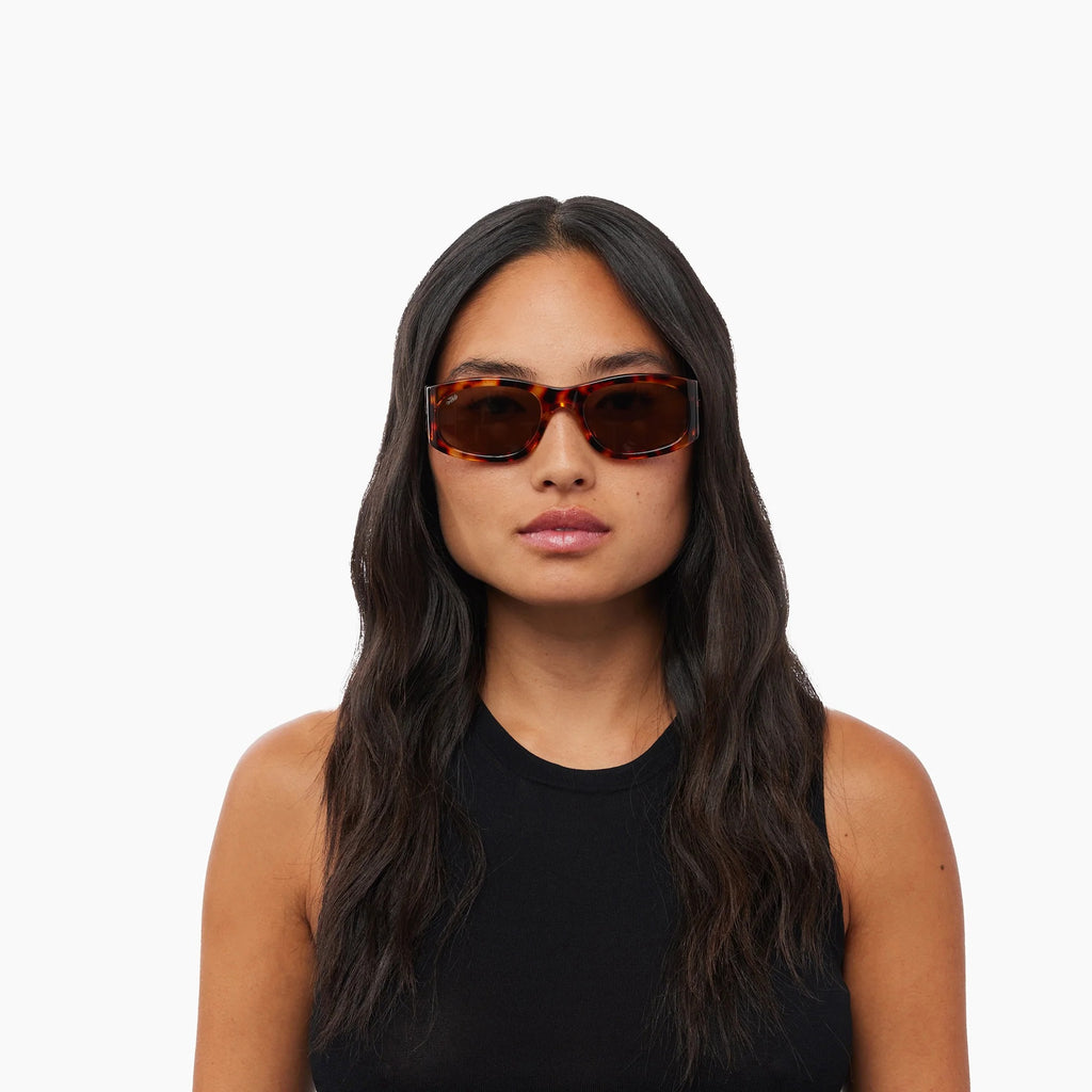 AKILA® Eyewear - Eazy Sunglasses Red Havana w/ Brown Lenses