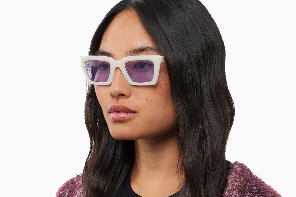 AKILA® Eyewear - Paradox Sunglasses Ivory w/ Violet Lenses