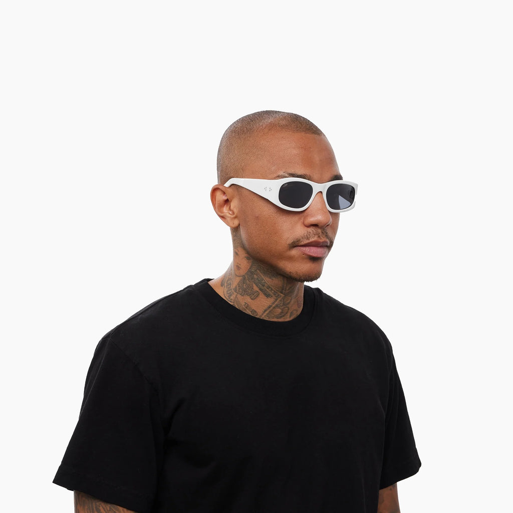 AKILA® Eyewear - Eazy Sunglasses White w/ Black Lenses