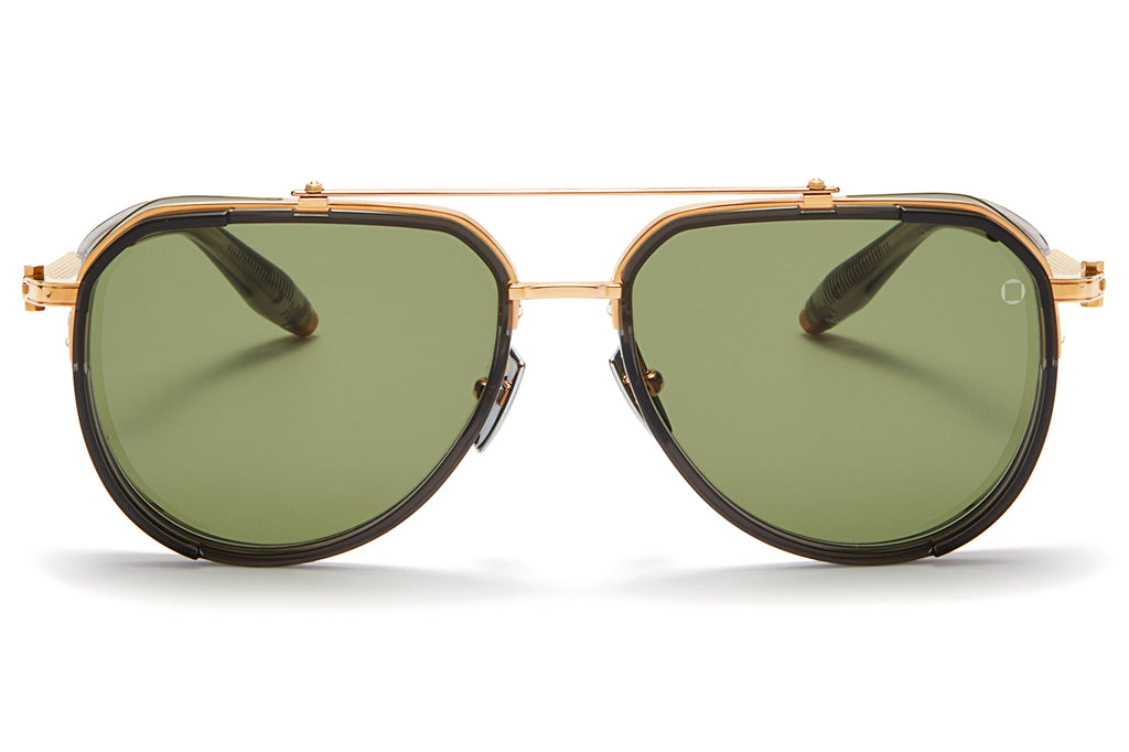 Akoni - Echo Sunglasses Gold - Dark Grey Crystal w/ Dark Olive Lenses