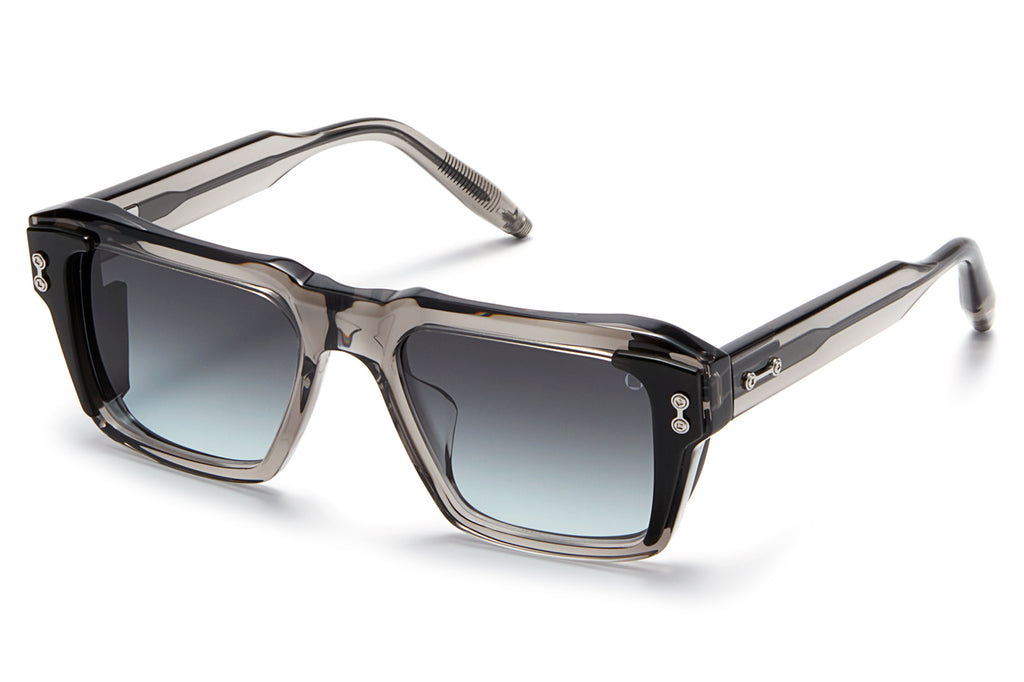 Akoni - Hercules Sunglasses Dark Grey Crystal - Grey Crystal side shield w/ Grey Gradient Lenses