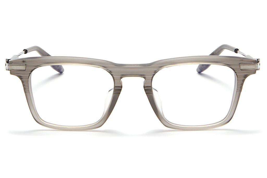 Akoni - Zenith Eyeglasses Matte Light Crystal Grey  - Scraped - Brushed Black Palladium