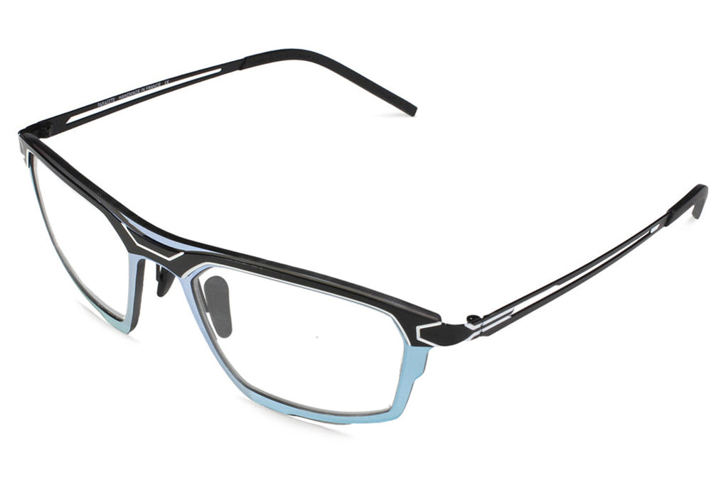 Parasite Eyewear - Astro 1 Eyeglasses Black-White-Chrome Blue (C59)