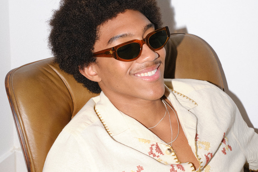 AKILA® Eyewear - Outsider Sunglasses Caramel w/ Green Lenses