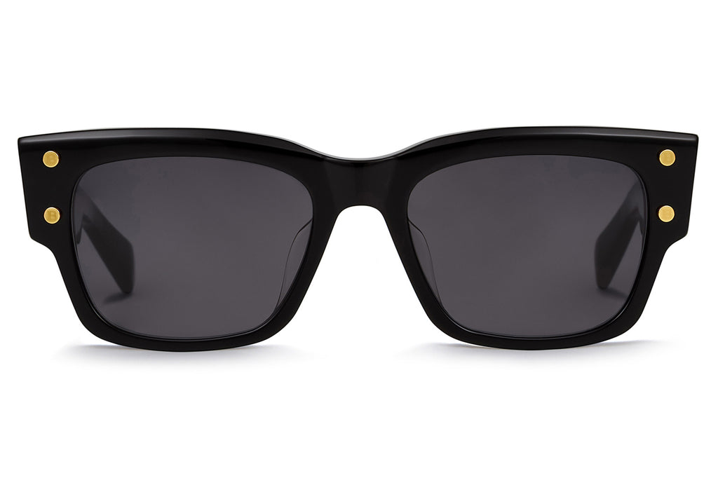 Balmain® Eyewear - B-IV Sunglasses Black & Gold with Dark Grey AR Lenses
