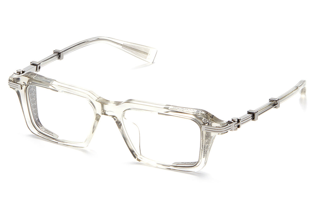 Balmain® Eyewear - Legion-III Eyeglasses Grey Crystal with Gold Flakes & Black Palladium
