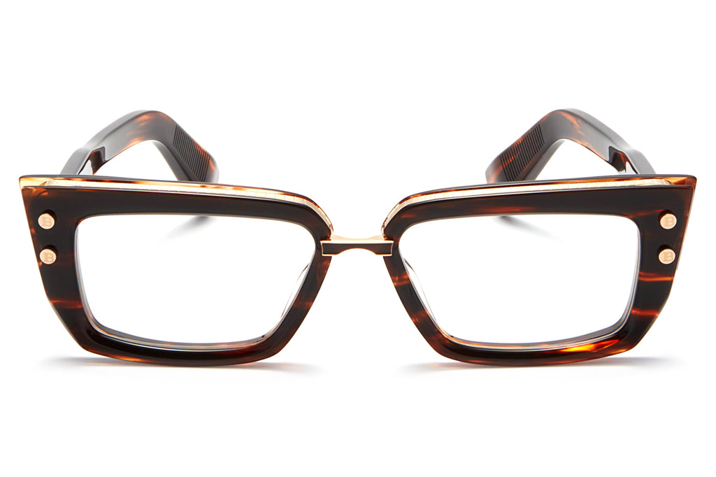 Balmain® Eyewear - Madame Eyeglasses Brown Swirl & White Gold