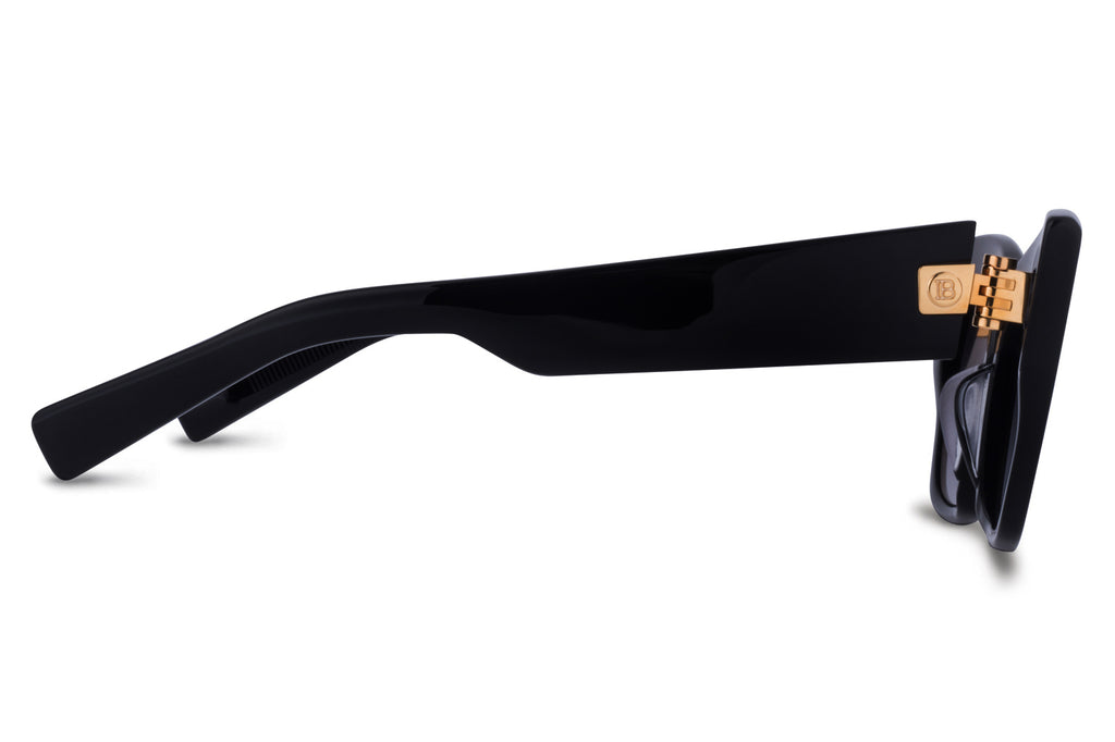 Balmain® Eyewear - B-II Sunglasses Black & Gold with Dark Grey to Clear AR Lenses