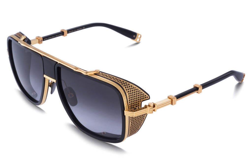 Balmain® Eyewear - O.R. Sunglasses Black & Gold with Dark Grey to Clear AR Lenses
