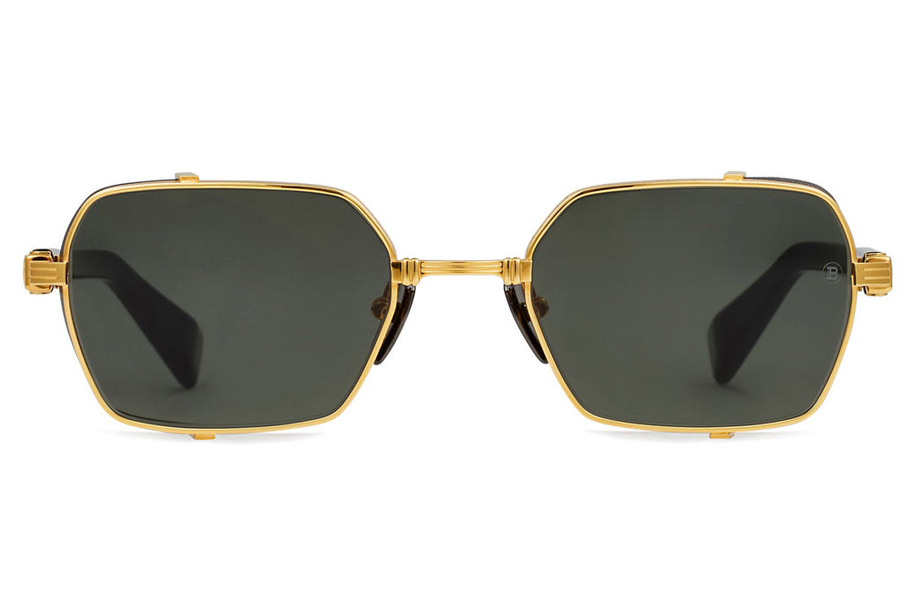 Balmain® Eyewear - Brigade III Sunglasses Black & Gold with G-15 Lenses