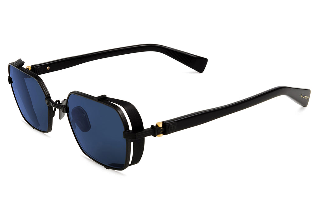 Balmain® Eyewear - Brigade III Sunglasses Matte Black & Grey Camo with Grey Lenses