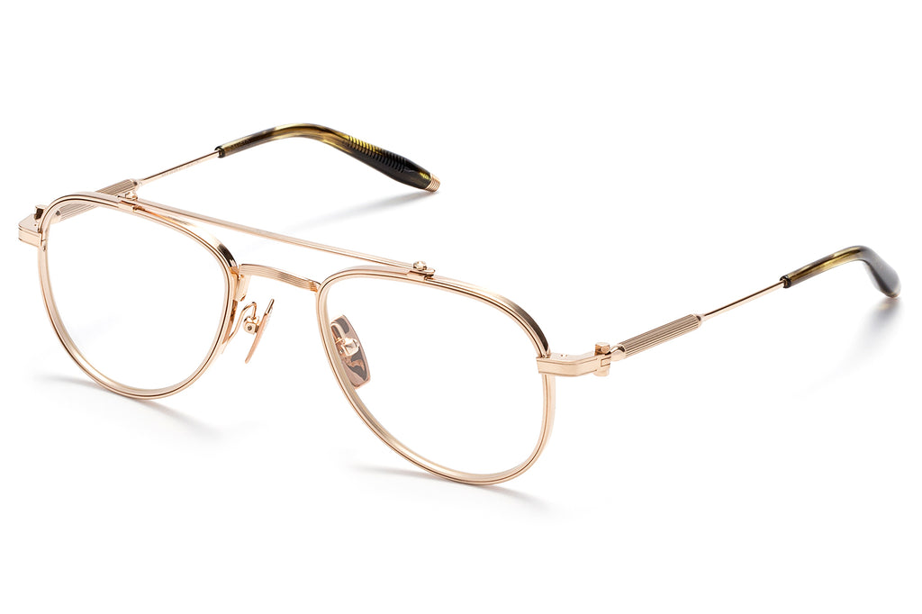 Akoni - Calisto Eyeglasses Brushed White Gold - Matte White Gold - Dark Tortoise