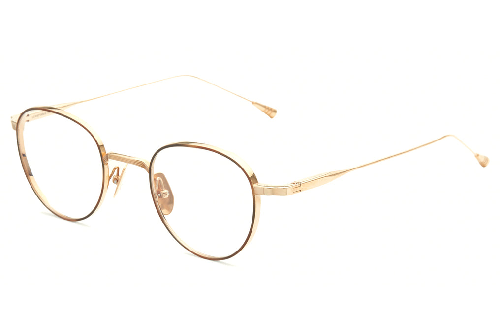 Lunetterie Générale - Café Racer Eyeglasses 14k Gold/Tortoise Rim Inlay (Col.III)