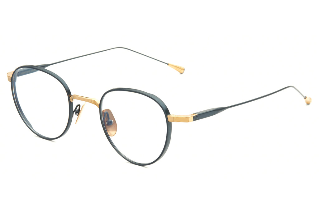 Lunetterie Générale - Café Racer Eyeglasses 18k Gold & Blue (Col.V)
