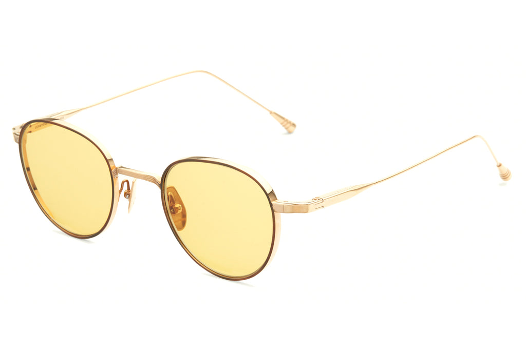Lunetterie Générale - Café Racer Sunglasses 14k Gold/Tortoise Rim Inlay (Col.III)