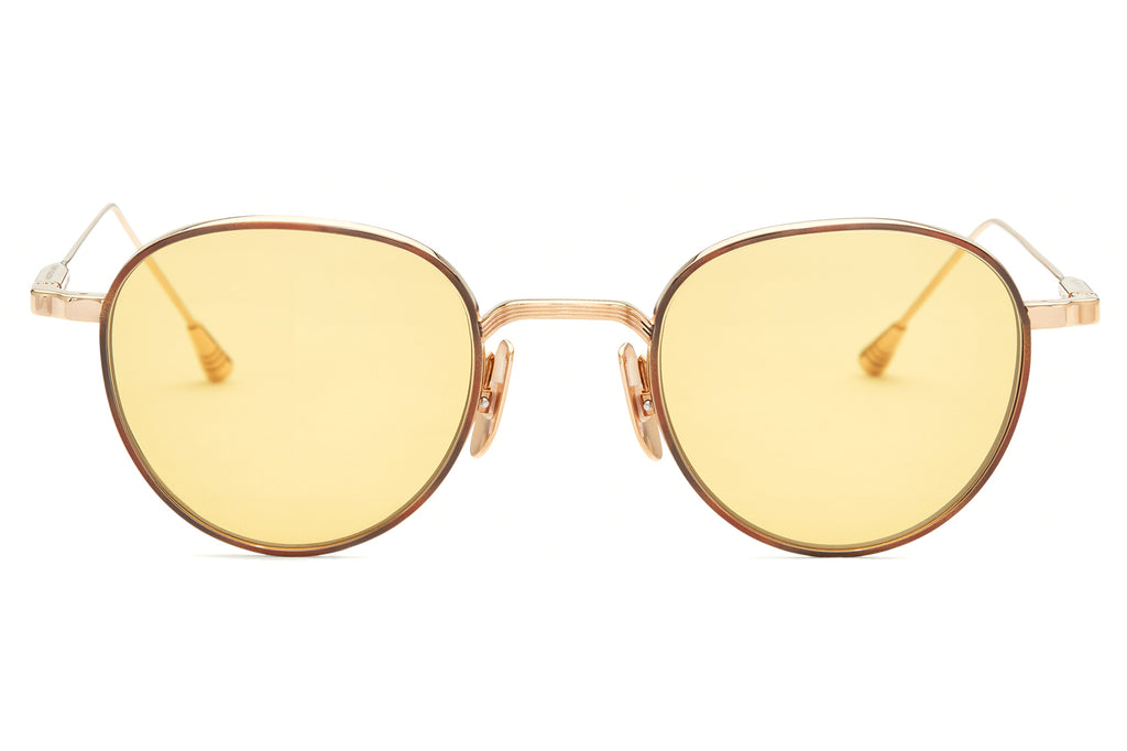 Lunetterie Générale - Café Racer Sunglasses 14k Gold/Tortoise Rim Inlay (Col.III)