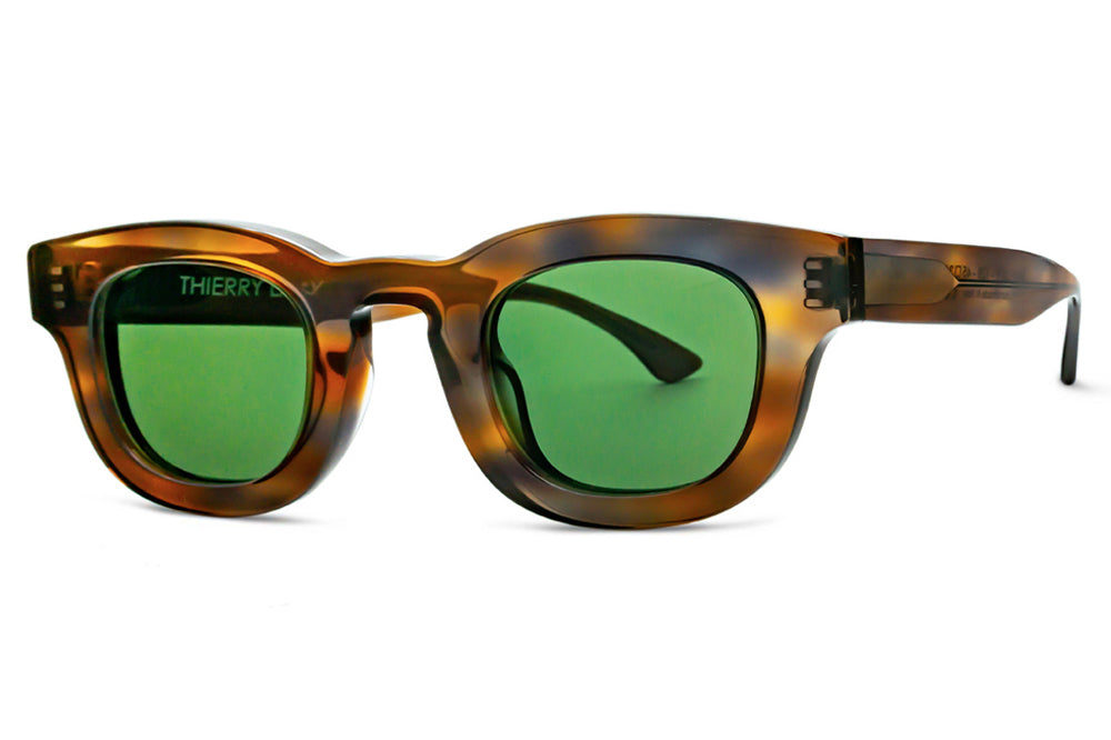 Thierry Lasry - Darksidy Sunglasses Brown Tortoise w/ Green Lenses (128)