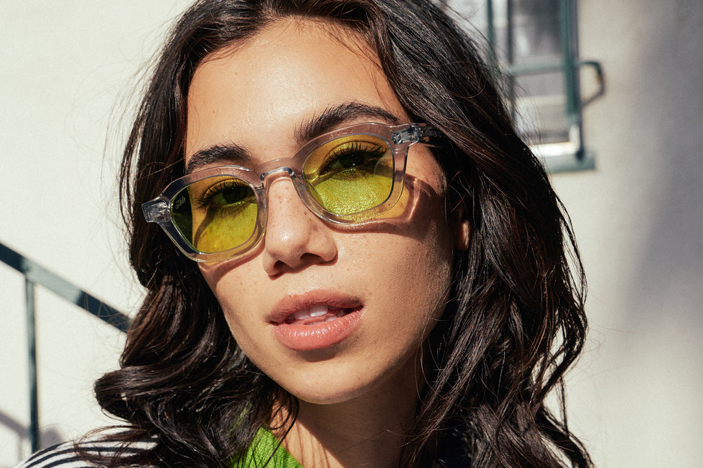 AKILA® Eyewear - Logos Sunglasses Cement w/ Apple Green Lenses