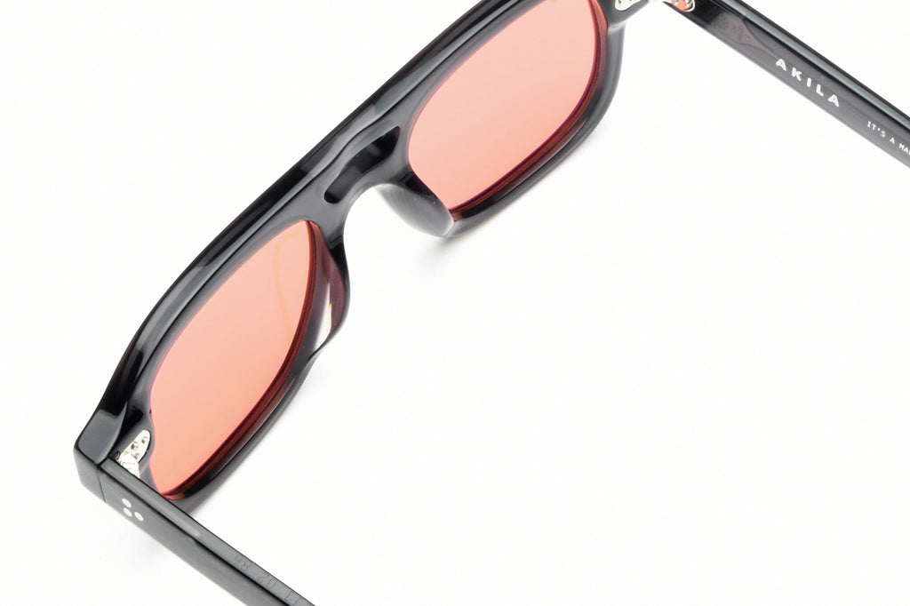 AKILA® Eyewear - Dillinger Sunglasses Onyx w/ Apricot Lenses
