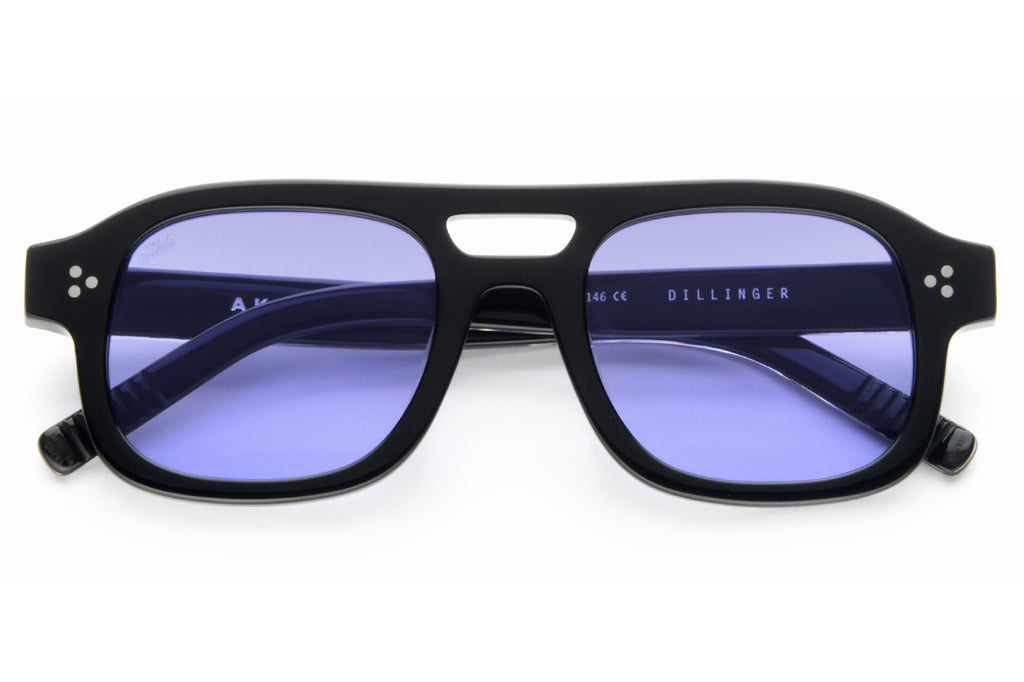 AKILA® Eyewear - Dillinger Sunglasses Black w/ Lavender Lenses
