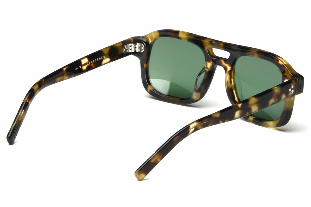 AKILA® Eyewear - Dillinger Sunglasses Camo Tortoise w/ Green Lenses