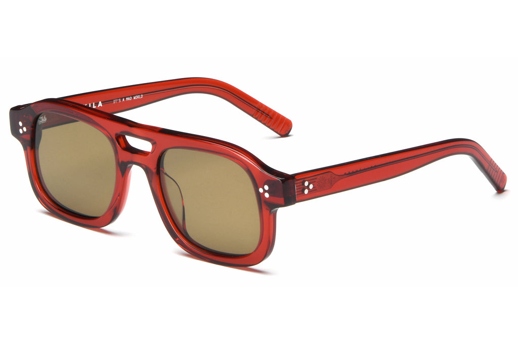 AKILA® Eyewear - Dillinger Sunglasses Red w/ Brown Lenses