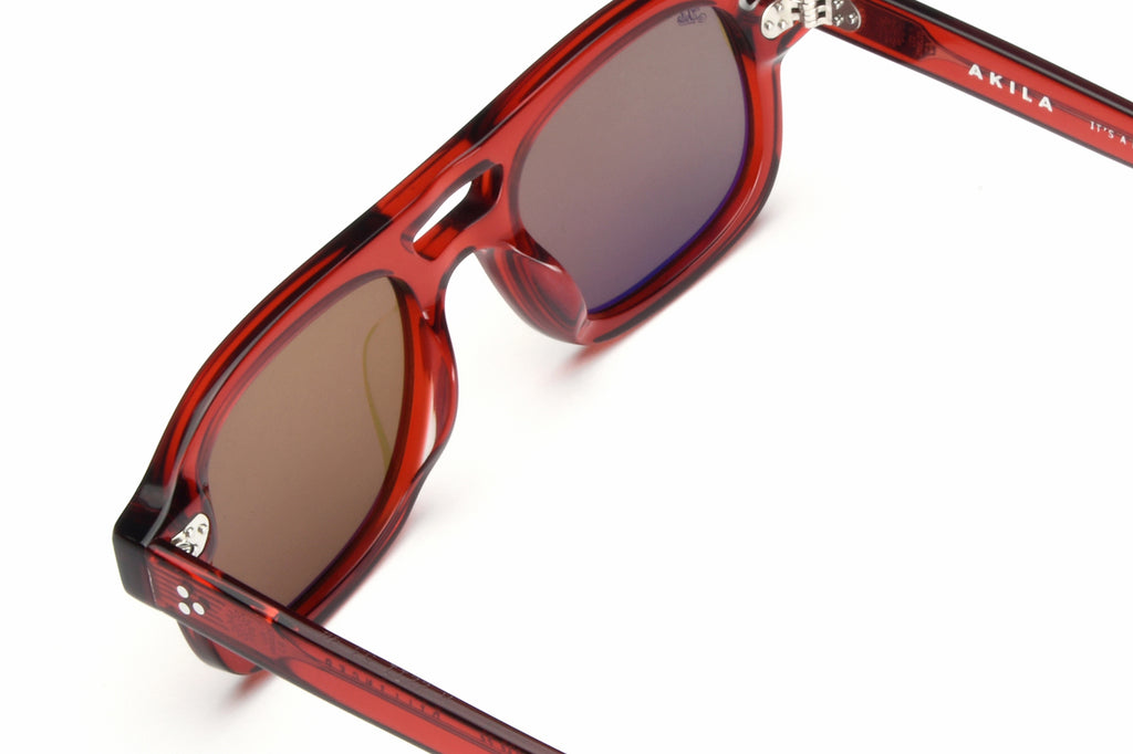 AKILA® Eyewear - Dillinger Sunglasses Red w/ Brown Lenses