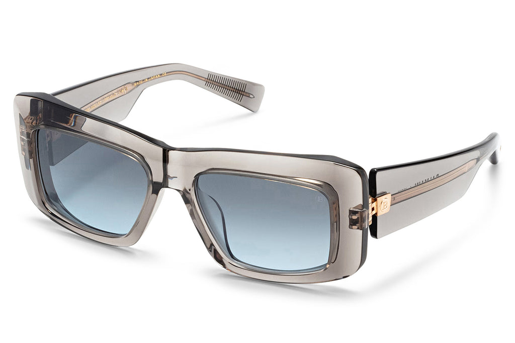 Balmain® Eyewear - Envie Sunglasses Grey Crystal & Gold with Light Grey Gradient Lenses
