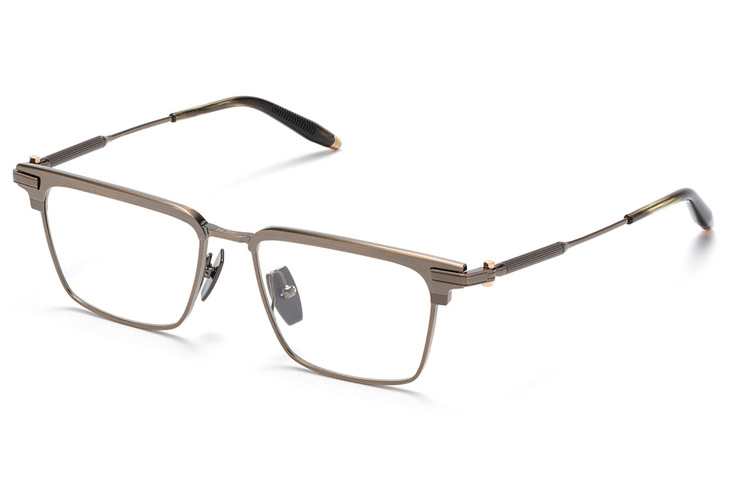 Akoni - Genesis Eyeglasses Antiqued White Gold - Dark Tortoise