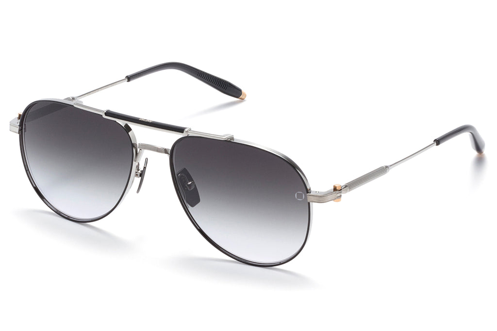 Akoni - Hydra Sunglasses Brushed Palladium - Dark Crystal Grey w/ Dark Grey Gradient Lenses