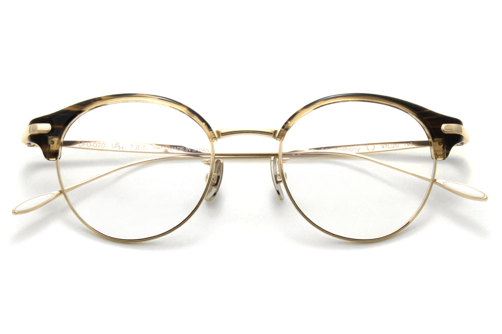 Yuichi Toyama - Anthony (UFO-070) Eyeglasses White Gold/Brown Sasa