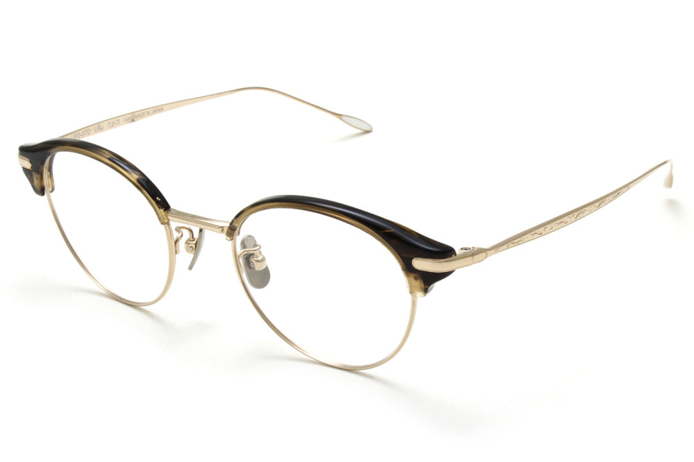Yuichi Toyama - Anthony (UFO-070) Eyeglasses White Gold/Brown Sasa
