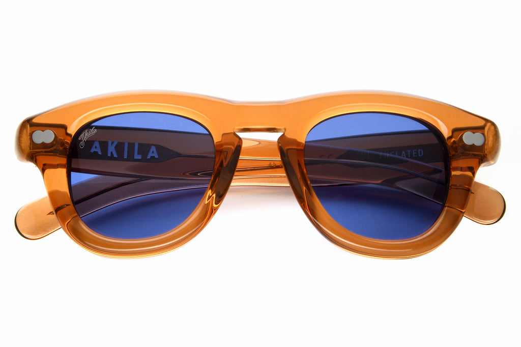 AKILA® Eyewear - Jive_Inflated Sunglasses Brown w/ Navy Lenses