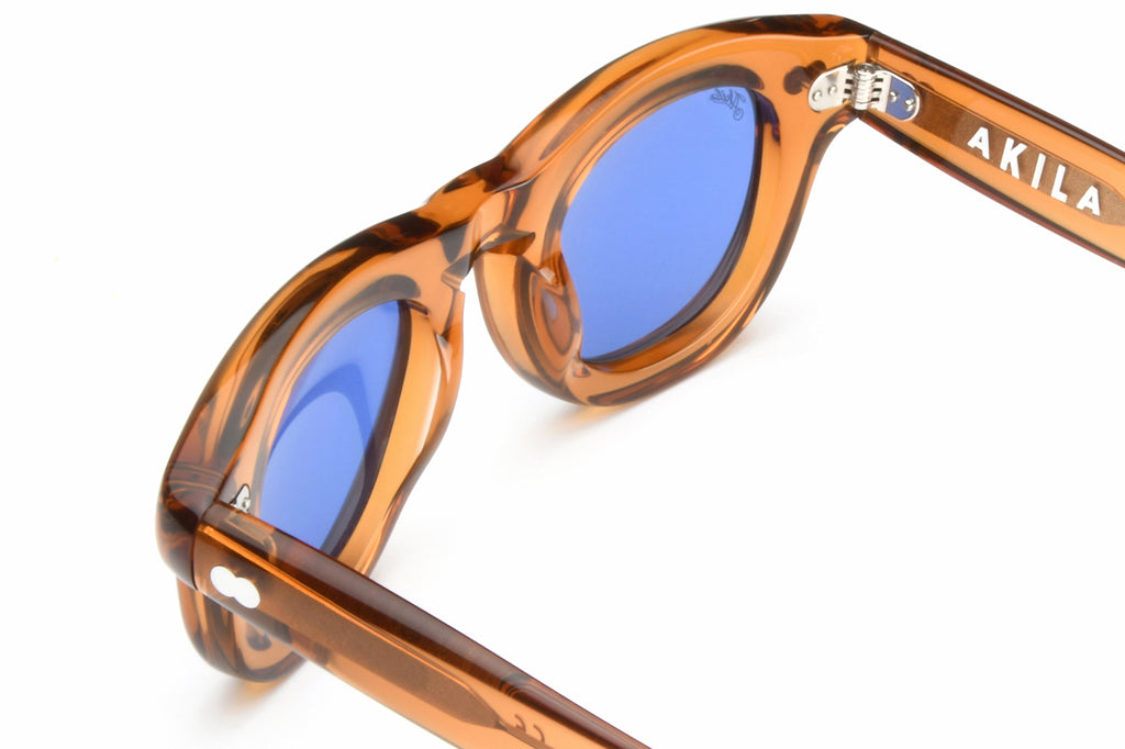 AKILA® Eyewear - Jive_Inflated Sunglasses Brown w/ Navy Lenses