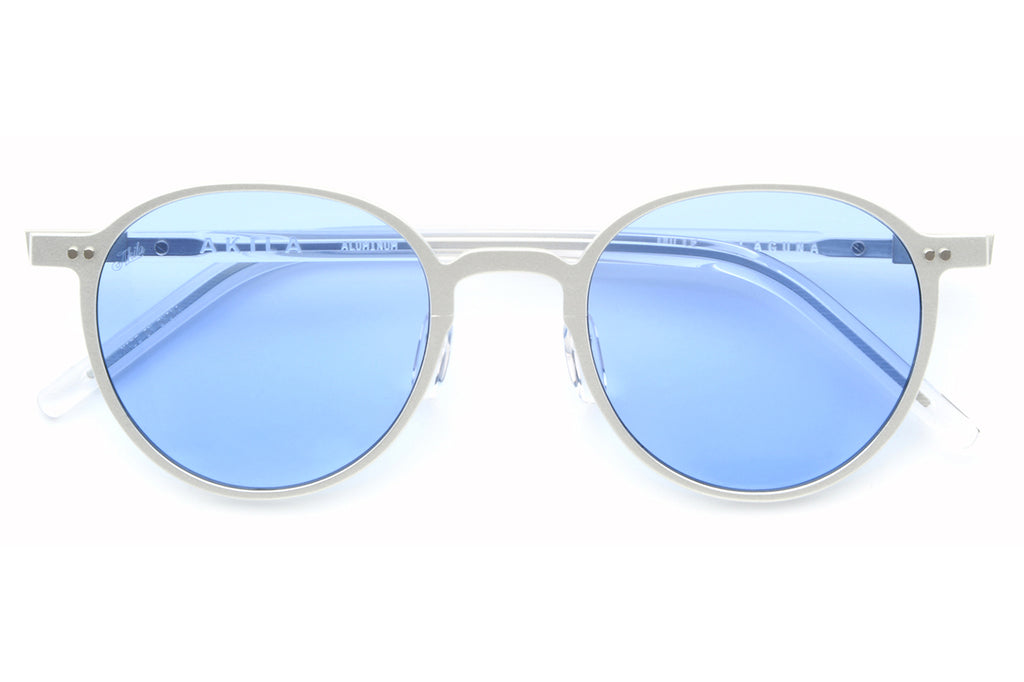 AKILA® Eyewear - Laguna Sunglasses Silver w/ Light Blue Lenses