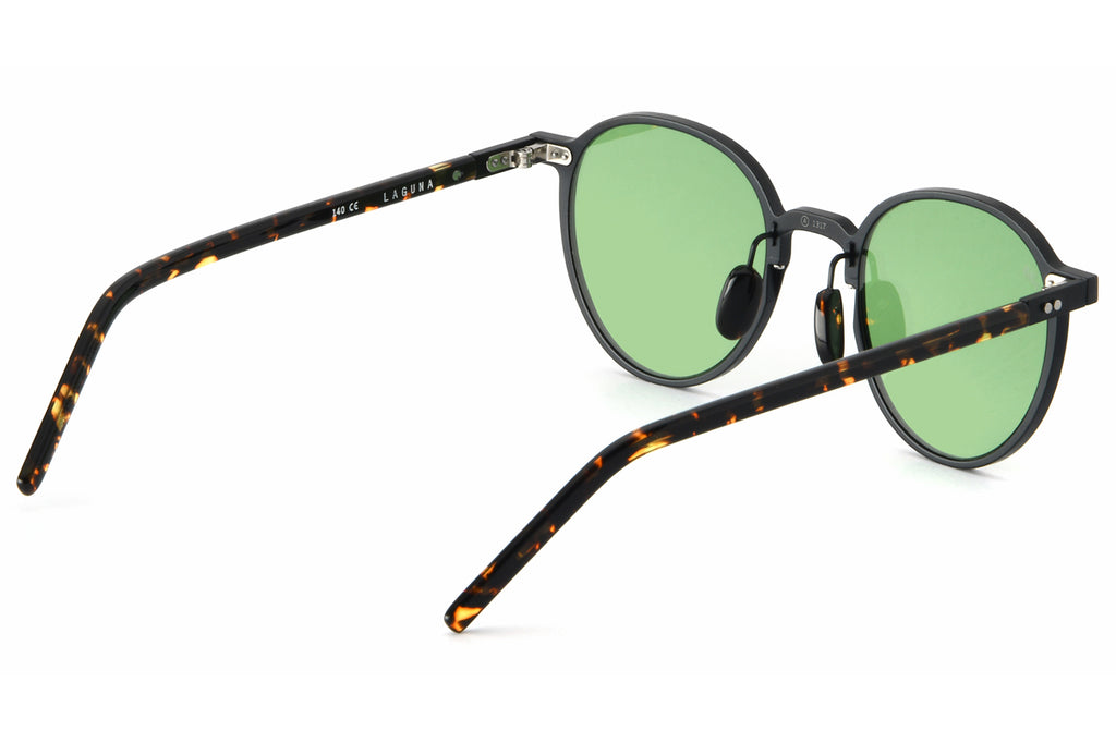 AKILA® Eyewear - Laguna Sunglasses Matte Black w/ Green Lenses