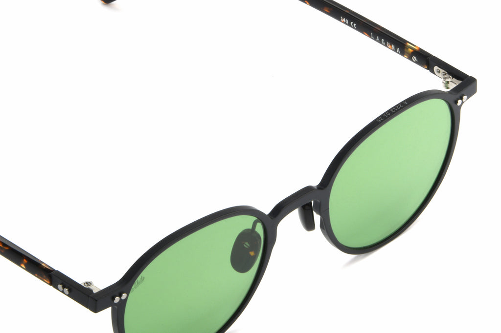 AKILA® Eyewear - Laguna Sunglasses Matte Black w/ Green Lenses
