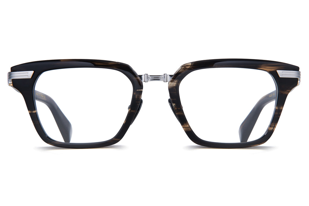 Balmain® Eyewear - Legion-I Eyeglasses Dark Brown Swirl & Black Palladium