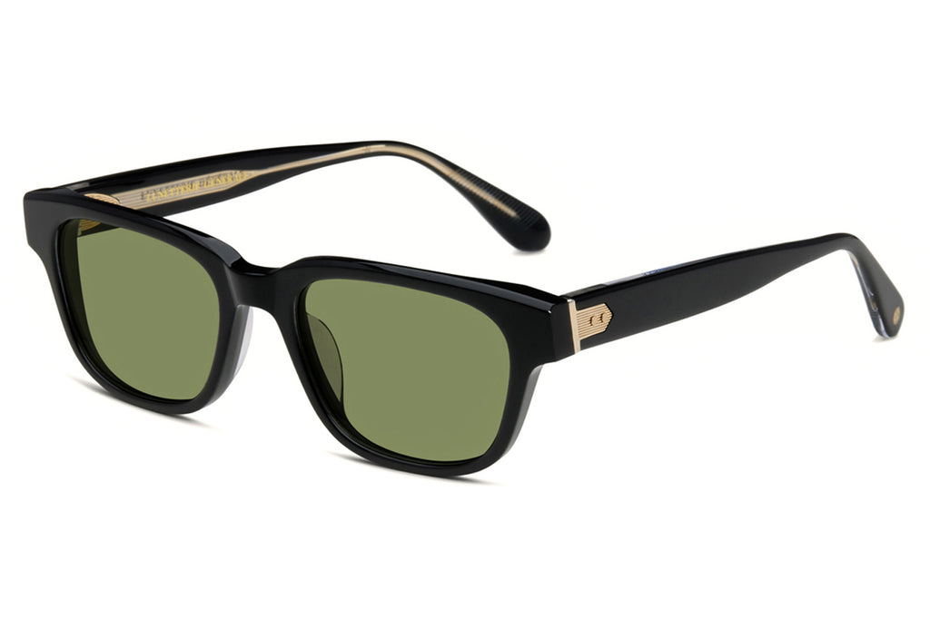 Lunetterie Générale - Aesthete Sunglasses Black/14k Gold with Green G15 Lenses (Col.l)