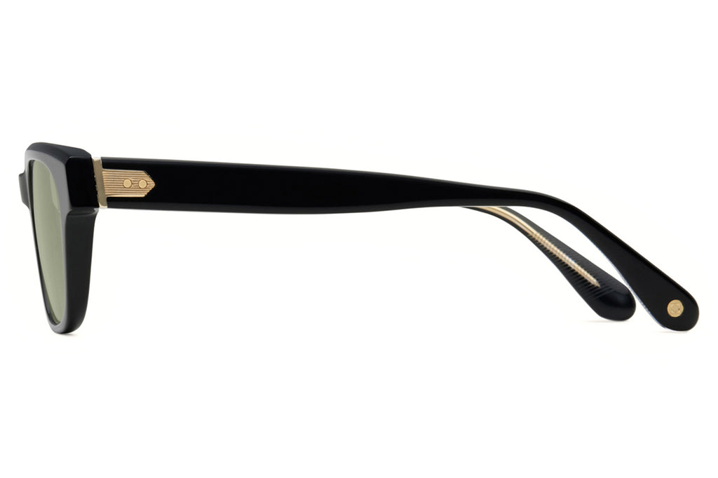 Lunetterie Générale - Aesthete Sunglasses Black/14k Gold with Green G15 Lenses (Col.l)